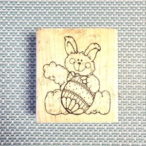 VTG Easter Bunny Rubber Stamp